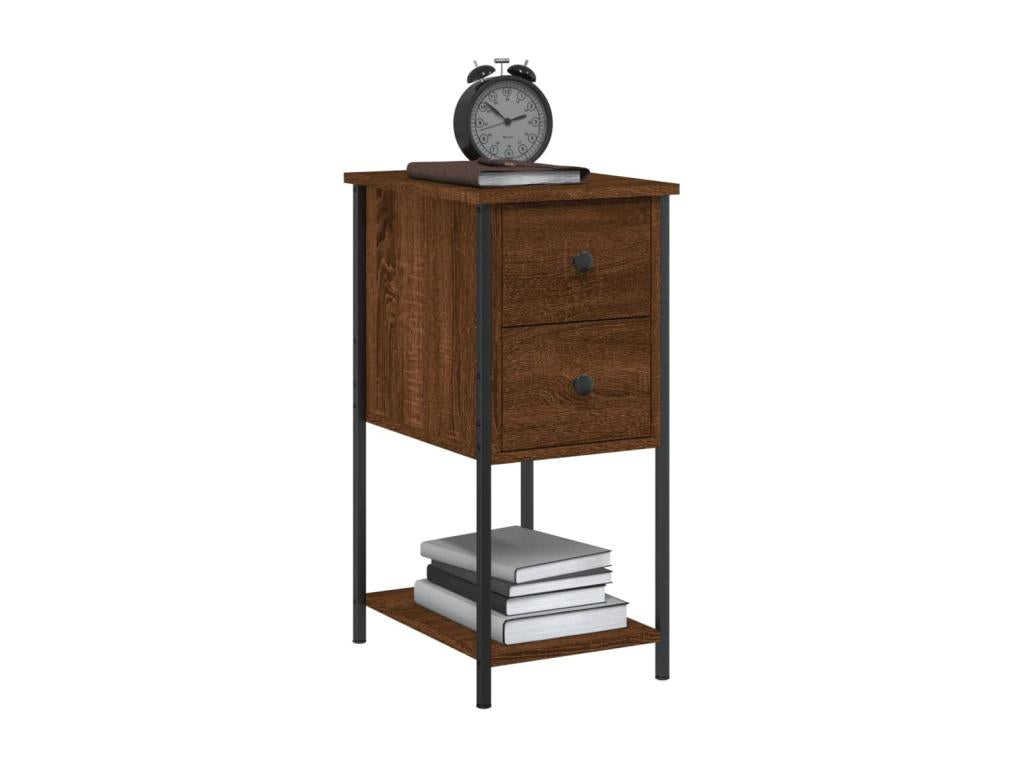 Ensemble de 2 panneaux de bois d'ingénierie, 32 x 42 x 70 cm, marron