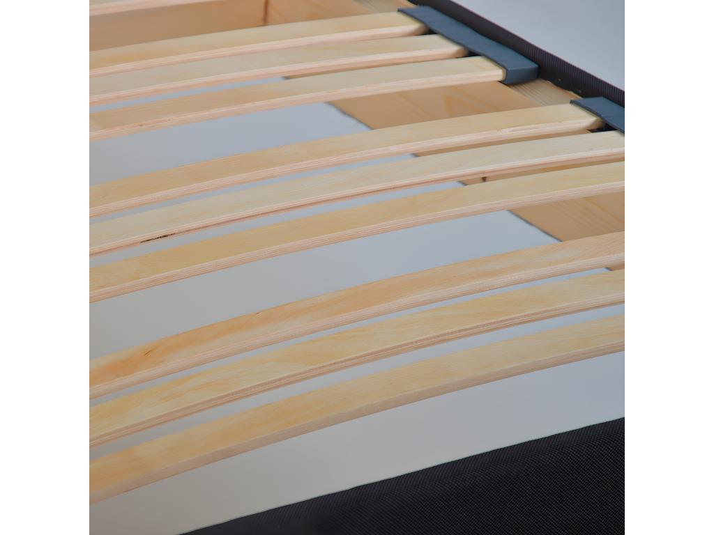 Sommier en tissu, 160 x 200 cm, gris