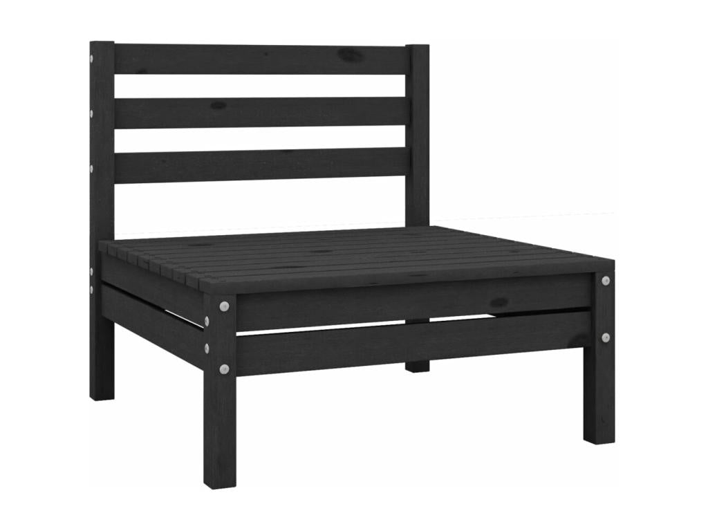 Ensemble de mobilier de jardin 9 pièces en pin noir