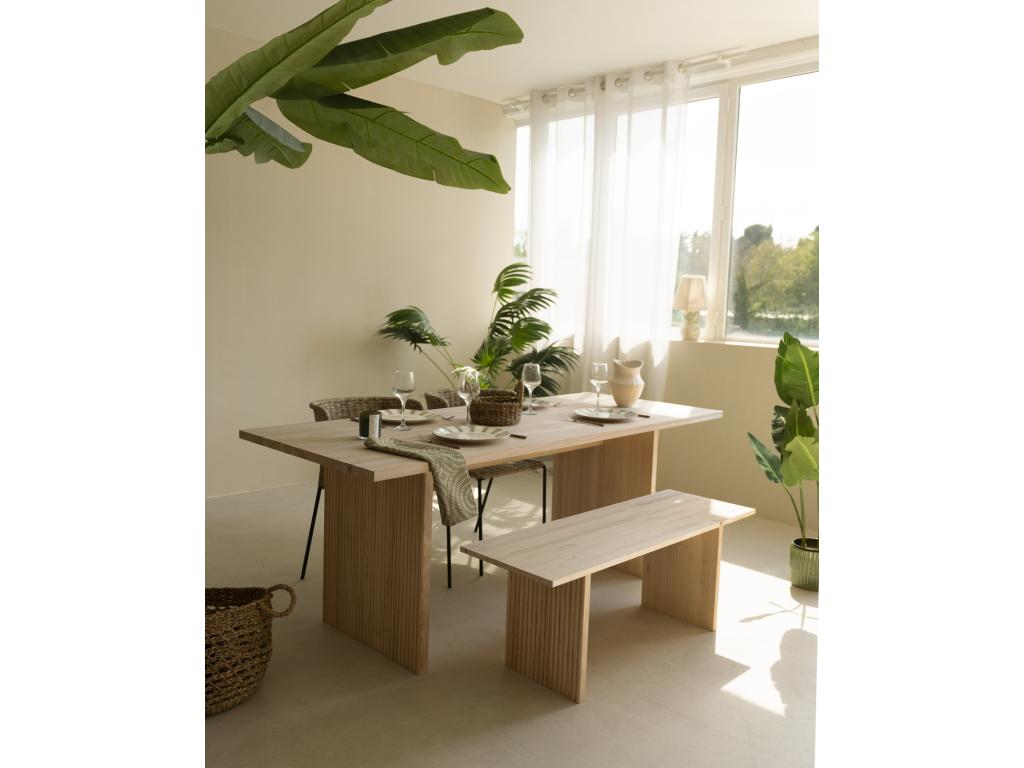 Table, 140 x 75 cm, marron