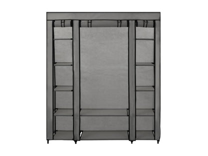 Armoire en tissu, 150 x 45 x 176 cm, grise