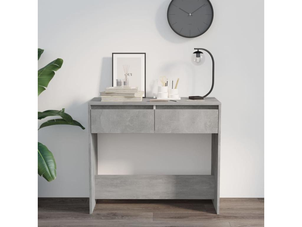 Table en bois composite, 89 x 41 x 76,5 cm, grise