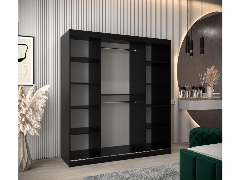 Armoire 2 portes, noire