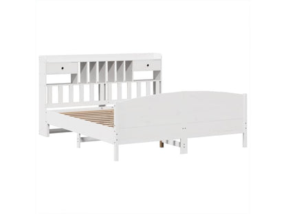 Matelas en bois de pin, 180 x 200 cm, blanc