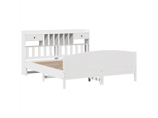 Matelas en bois de pin, 180 x 200 cm, blanc