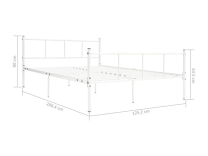 Cadre de lit en métal, 120 x 200 cm, blanc