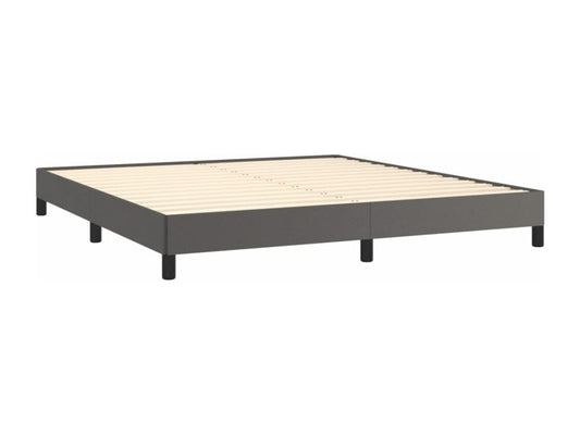 Cadre de lit en similicuir, 160 x 200 cm, gris