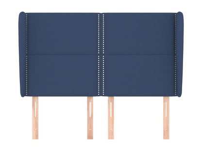 Cadre de lit en tissu, 147 x 23 x 118 cm, bleu