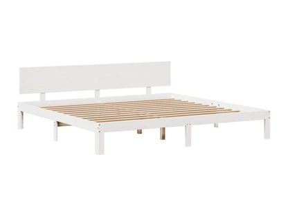 Matelas en bois de pin, 180 x 200 cm, blanc