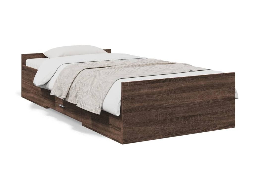 Matelas en bois de chêne, 75 x 190 cm, marron